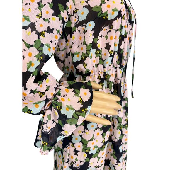 2/$30 J. Crew Mercantile Drapey Tie Front Dress French Floral Blossom Size M - Picture 8 of 12